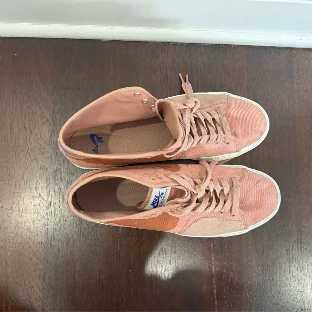 W12.5 M10.5 Nike Blazer Court Mid Premium SB 'Rose Whisper Burnt Sienna' - Picture 3 of 7